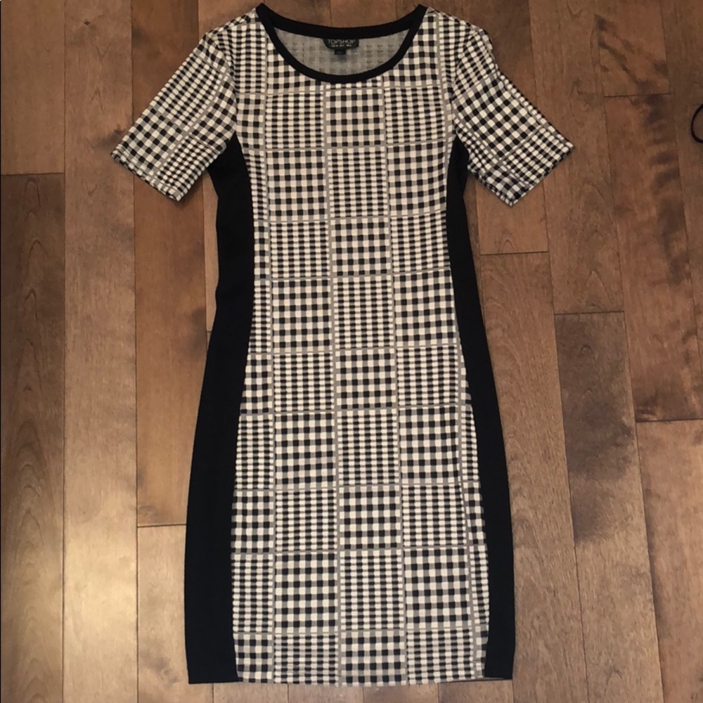 Topshop Black and White Body-Con Dress!